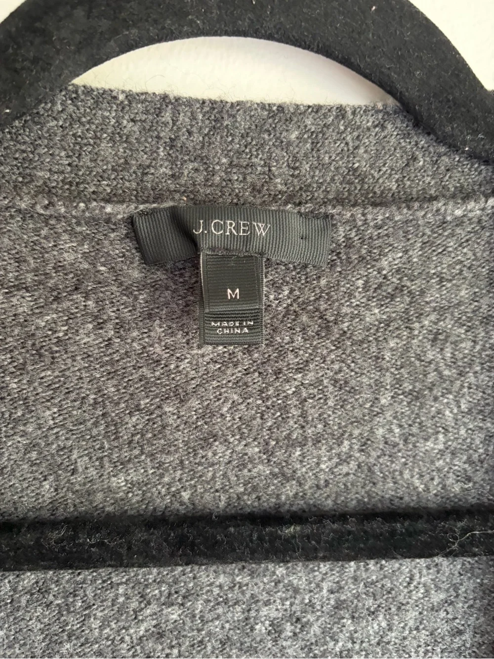 J. Crew Charcoal Gray Wool Alpaca Blend Long Open Cardigan Size M